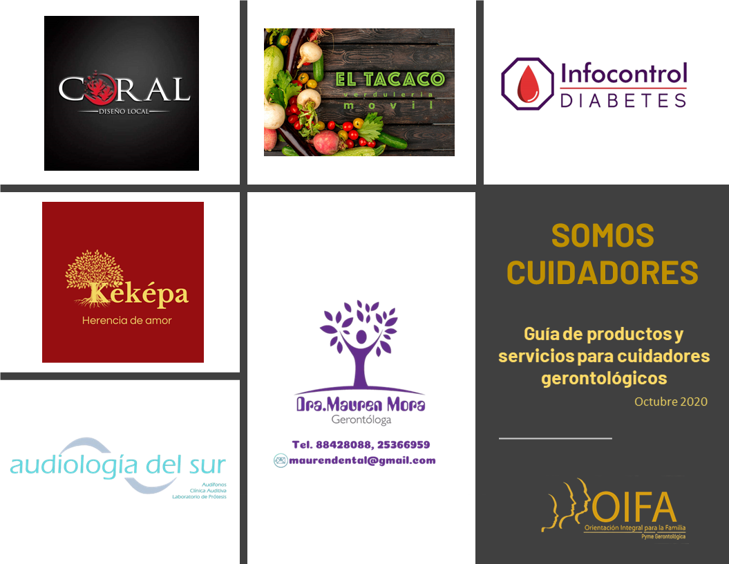 Guía de Productos y Servicios para Cuidadores de Adultos Mayores: https://issuu.com/oifa-2020/docs/guia_somos_cuidadores_carnet_oifa_octubre