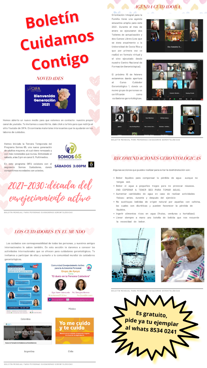 Boletín Cuidamos Contigo, año 2021