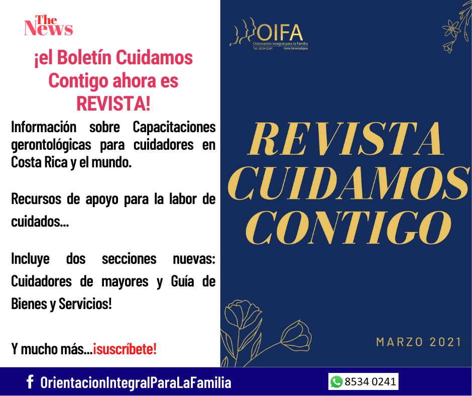Revista Cuidamos Contigo, solicítala al 8534 0241, es gratuita.